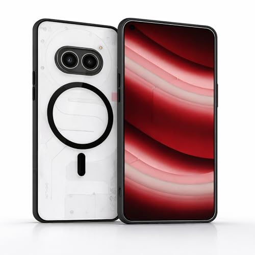 JProtect für Nothing Phone 2a / 2a Plus Hülle für MagSafe Schwarz (TOP Schutz & Magnetkraft) Magnetische Handyhülle Transparent für Nothing Phone 2a+ Hülle Magnet für MagSafe Zubehör Case Stoßfest