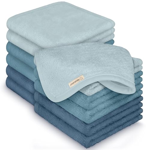 Image of 12-Pack Baby Washcloths, Soft Absorbent Washcloths for Face, Body (Depths)