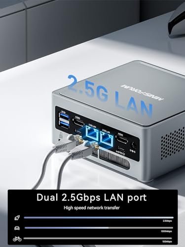 Image of MINISFORUM Venus Series NAB6 Mini PC, 12th Gen Core i7-12650H Barebone Vesion Small Compter Without RAM and SSD, 2X HDMI+2X USB-C 4K@60Hz Output, 2X 2.5G RJ45 Port, 4X USB3.2 Small Form Factor