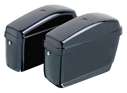 SPAAN Coppia Borse laterali rigide in abs nero opaco per moto custom 25 litri x 2