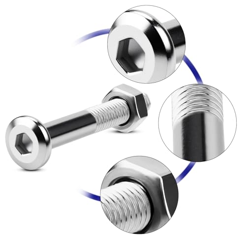 TXXATX M8x100 Schrauben Innensechskantschrauben und Muttern Set Linsenkopfschrauben Teilgewinde Edelstahlschrauben M8 Schrauben mit Muttern 10 Sätze Flachkopfschrauben für Möbelreparatur DIY-Projekte