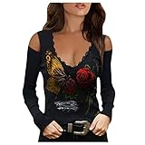 HHOP Damen Bekleidung sexy Damen Langarm elegant Streifen Bluse 5 Euro Artikel ohne versandkosten Damen Oberteile Herbst ausgefallene Oberteile Damen Sweatshirt Damen gelb musselin Bluse