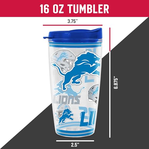 Image of Rico Industries NFL Football Double Wall Mayhem 16oz Tritan Tumbler W Lid