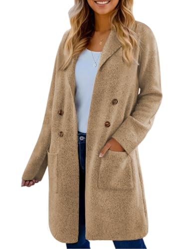 Image of CiCiBird Women Fall Long Cardigan Sweater Trendy Knit Jacket Coat Dressy Blazer Coatigan