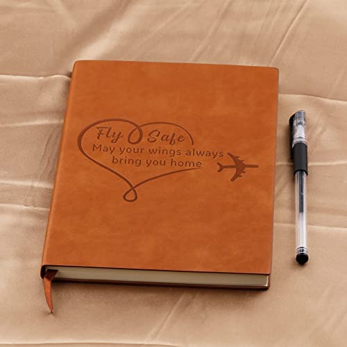 Lbwcer Pilot Gift Fly Safe Lined Journal Notebook Pilot Gifts School Business Work Travel Writing Lined Journal Notebook Long Distance Traveler Gift (Fly) #TOP4