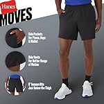 Hanes Mens Moves Performance Shorts, Athletic Moisture-Wicking Shorts with Pockets, 6” Inseam - Image 4