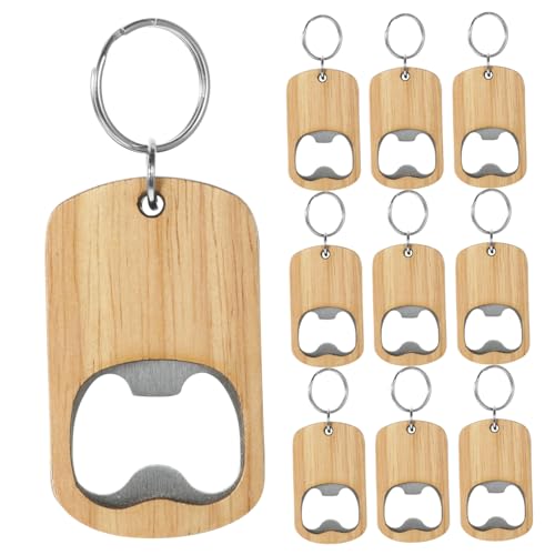 Porte clé décapsuleur en bois ouvre-bouteille plat manuel de bar