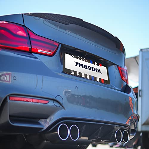 American Flag Veteran License Plate Frames 2 Holes Patriotic License Plate Frame Holder Cover Black Metal Aluminum Car Tag Holder, Usa Canada Vehicle Standard (Set Of 2, 12.3" X 6.3") #TOP4