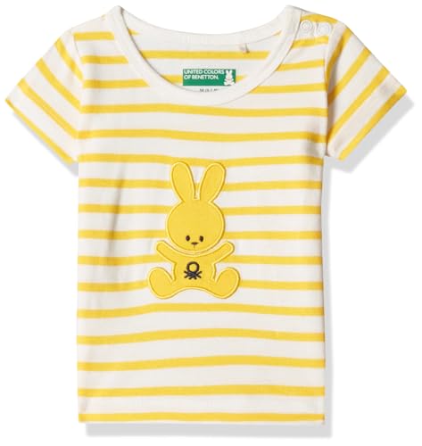 Image of UNITED COLORS OF BENETTON Baby Boy Cotton Striped Regular Fit T-Shirt