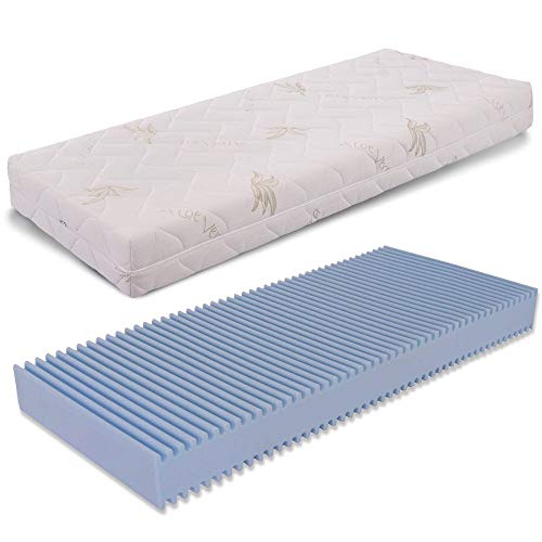 Miasuite I sogni italiani - Lupin I - Matelas déhoussable en aloe vera, hauteur 14 cm, en polyuréthane, dispositif médical