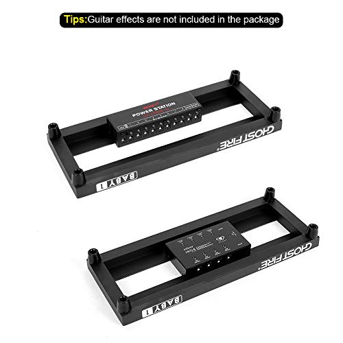 Ghost Fire Guitar Pedal Board Aluminum Alloy 1.08Lb Effect Pedalboard 13.7''X5.5''X1.9" With Carry Bag,V Series (V-Baby 1) #TOP7
