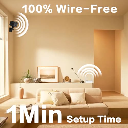 Image of Wireless Small Indoor Security Camera, 32GB SD Card No Monthly Fee, Long Battery Life, 2K Tiny Cameras, 150Remote Viewing, Night Vision, Motion Alert, 2.4Ghz WiFi