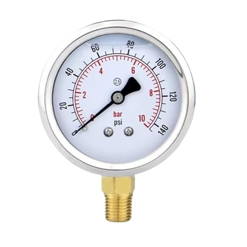 Manomètre hydraulique 350 bar avec boîtier inox 60mm et filetage NPT 1/4 pour huile