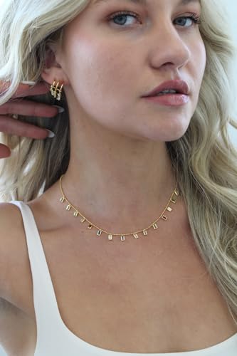 Triple Hoops Earrings with Diamond - 18k Gold Plated Triple Hoop Earrings, Layered Look, Diamond, Earrings for Women 5