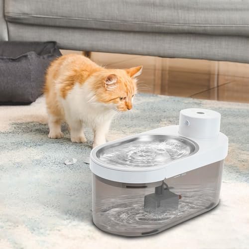 Fuente de agua para gatos con base cerámica y 1.5L miniatura 4