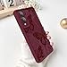 FUXICASE for Samsung Galaxy S25 Edge Case, Creative Butterfly Pattern Design for Girl Women, Soft Silicone Shockproof Anti-Scratch Protection Phone Cover for Galaxy S25 Edge (Burgundy Red Butterfly)