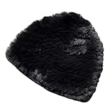 rabbit fur pom pom hat uk Matériau:Véritable Fourrure de Lapin,l'intérieur est également en véritable fourrure de lapin