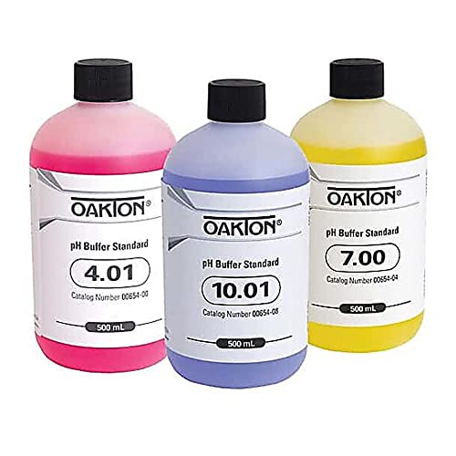 Oakton WD-05942-10 Oakton Calibration Buffer Pack, 500 mL Bottle Each of 4.01, 7.00 and 10.00 Standards
