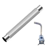 Stainless Steel Chimney Flue Pipe, 60mm Flexible Camping Stove Extension Pipe for Wood Log Burning Stove and Fireplaces