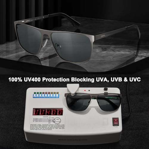 CARFIA Spring Hinge Metal Polarized Sunglasses for Men UV Protection Lightweight Square Sun Glasses for Driving Fishing Golf3