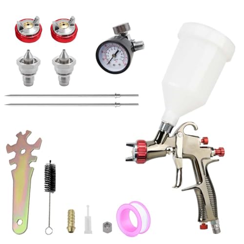 YSIL LVLP Spray Gun R500 with 1.3/1.5/1.7MM Nozzle&Air Regulator