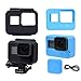 CamKix Silicone Sleeve Cases compatible with The Frame of your Gopro Hero 6/5 (1x Frame / 1x Camera Case, Blue + Black)