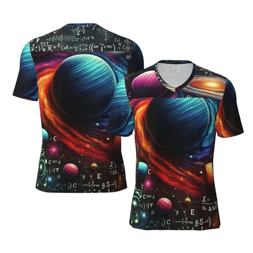 Stylish Athletic Sports Jersey Math-Planets Men's Rugby Jersey Small Black