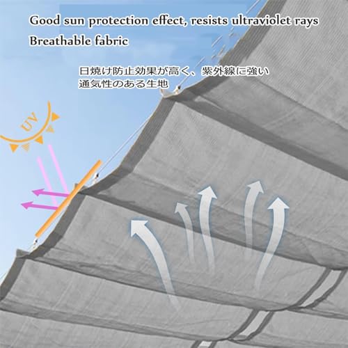 Voile d'ombrage rétractable à vagues de 1,1 m pour pergolas et patios