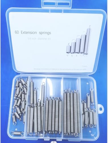 image for CREEYA 60pcs Extension Spring Assortment Kit, 0.035