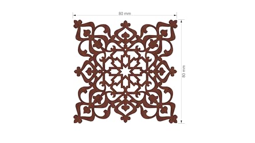 Image of 12 FOX Wooden Tea Coaster Dark Brown Wood Handcrafted Coasters Home Kitchen for Tea & Coffee Table Decor Set of 6 |9.5x9.5cm TCCOST017C