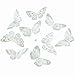 WHITE WITH SILVER GLITTER BUTTERFLY GARLAND 5x2.5x78"L