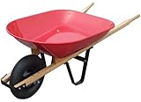 United General WH89685 Steel Tray Wheelbarrow, 4 Cubic-Feet 20 Gallon
