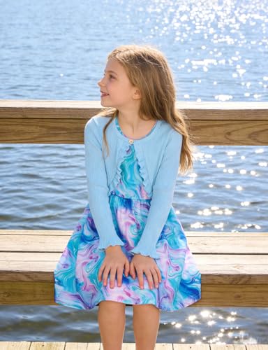 Love Wood Girls Dresses Size 5 6 Girl Blue Dress Toddler 5T 6T Girl Sleeveless Sundress Kids Autumn Winter Long Sleeve Casual Clothes — view 6