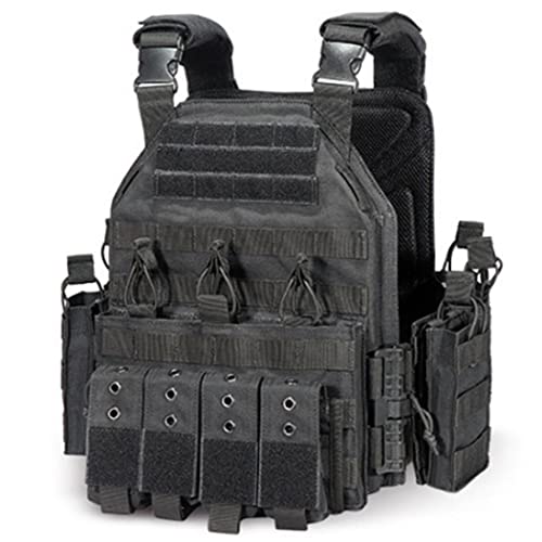 Rozhuhro Chaleco Táctico Multifuncional Traje de ejército de Campo de Paintball de Entrenamiento Ajustable Chaleco Gaming Equipo de protección Cover