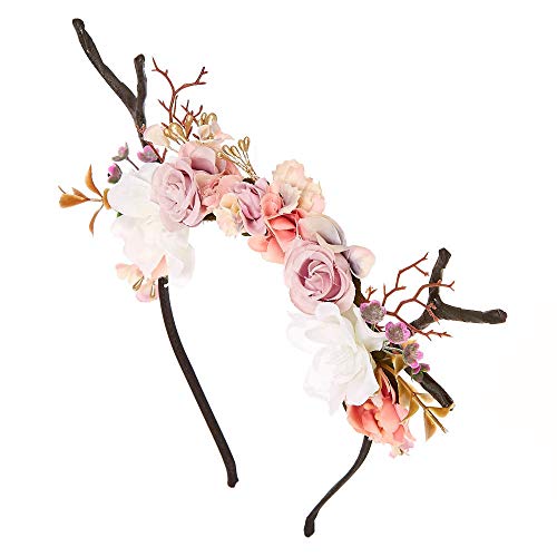 Claire's Girl's Deer Antler Flower Crown Headband