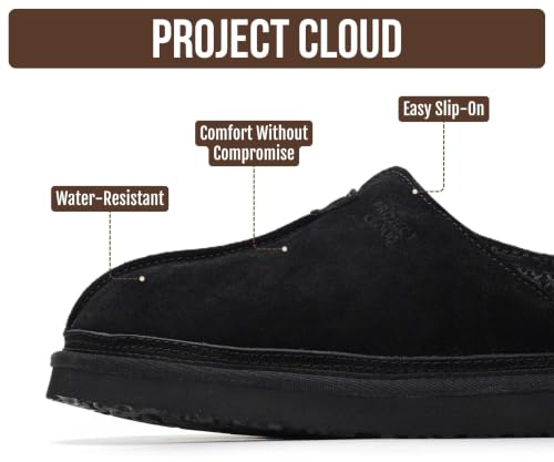 Image of Project Cloud Mens Slippers Genuine Leather Australian Shearling Slippers