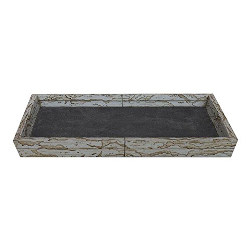 nu steel Rustic Bathroom Amenity Tray & Jewelry, Crystals, Towel Holder in Real Cement and Stone for Bathrooms & Vanity Spaces