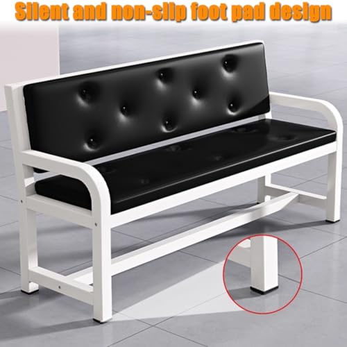 Wartebank aus Kunstleder in Braun mit Armlehnen & Rückenlehne – Bequeme Sitzgelegenheit für Kliniken und Banken – 150 cm lang langlebig & stilvolles Design