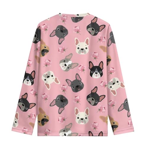 Girls Long Sleeve T Shirt Soft Basic Crewneck Tee with Cute Graphic for School Sports Suit for Fall Winter2