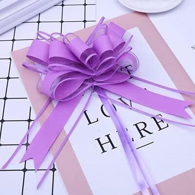 100pcs Pink/red/Purple/Green/Silver/Gold/White 50mm Pull Bow Ribbon for Bouquet Gift Packing Party Wedding Car Room Decor (4)