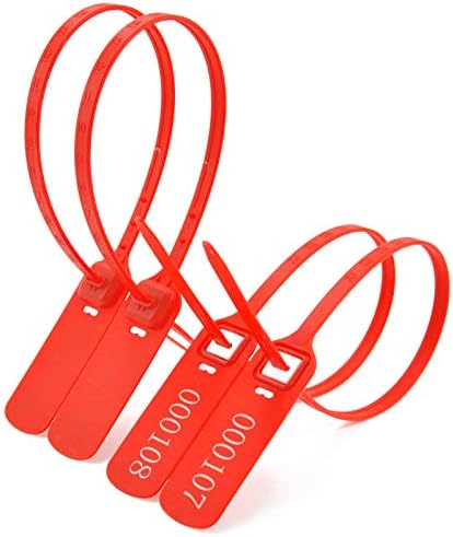 Miniatura 5 de Sellos de plástico resistente para camiones y remolques, etiquetas de seguridad numeradas, lazos de seguridad, cerraduras de almohadilla apretadas,