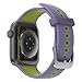 Produktbild OtterBox All Day Uhrenarmband für Apple Watch Series 9/8/7/6/SE 2. gen/SE 1. gen/5/4/3 - 42mm/44mm/45mm, Weiches, Angenehmes und Strapazierfähiges Silikonband für Apple Watch, Lila/Grün