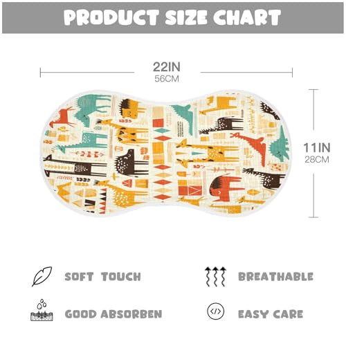 Kigai Safari Animals Baby Burp Cloths Extra Soft and Absorbent Burping Rags Cotton Burping Clothes Baby Washcloths for Newborn Boys Girls - 1 Pack4