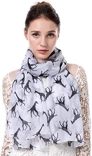 Giraffe Animal Print Women's Scarf Shawl Wrap By World of Scarfs