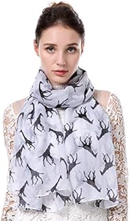 Giraffe Animal Print Women's Scarf Shawl Wrap By World of Scarfs