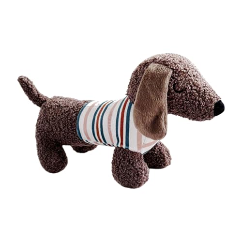 Dog Chew Hundespielzeug, quietschendes Plüsch, Dackel-Design für Welpen | Zahnreinigungstaste für Welpen, weiches Plüschtier, Kauspielzeug