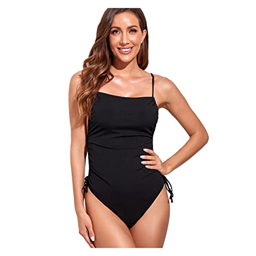 Maillot de bain une pièce noir femme XL maillot de plage chic
