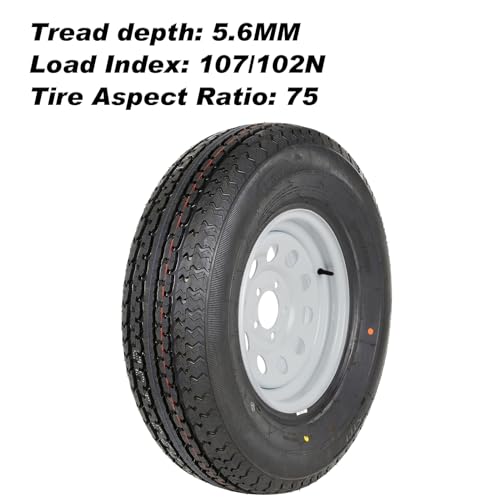 Durun ST205/75R15-2 2Pk Durun St205/75R15 Radial Trailer Tire With 15 Inch White Wheel thumb #3
