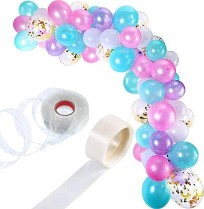 Image of HK balloons Balloon Arch Kit Balloon Decorating Strip Kit for Garland with 200 Dot Glue Point Stickers, Balloon Garland Tape for Wedding, Birthday (2 Balloon Arch strip & 2 Glue dots)