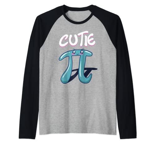 Cutie Pi Funny Nerd Regalo Para Math Geeks Pi Day Diseño Camiseta Manga Raglan